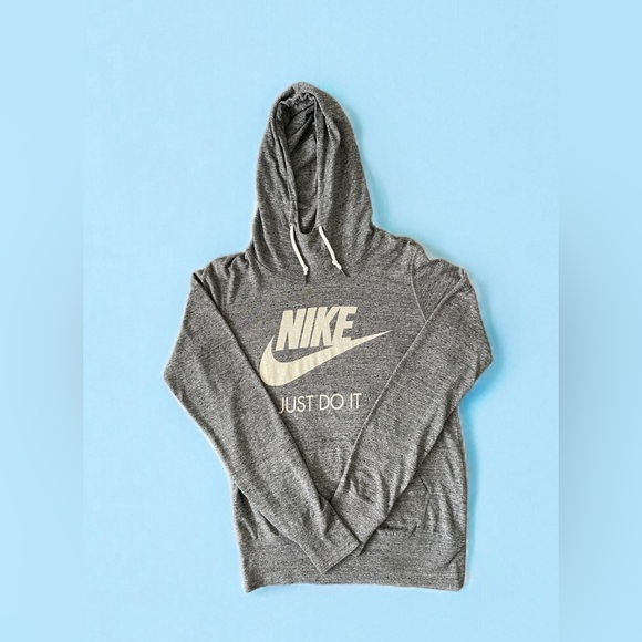 Women’s Gray Nike Thin Drawstring Hoodie - Picture 2 of 4